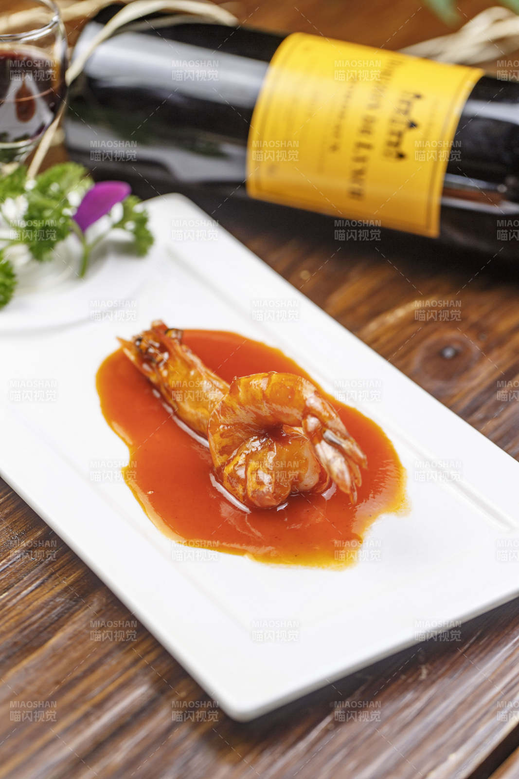 浇汁阿根廷红虾图片