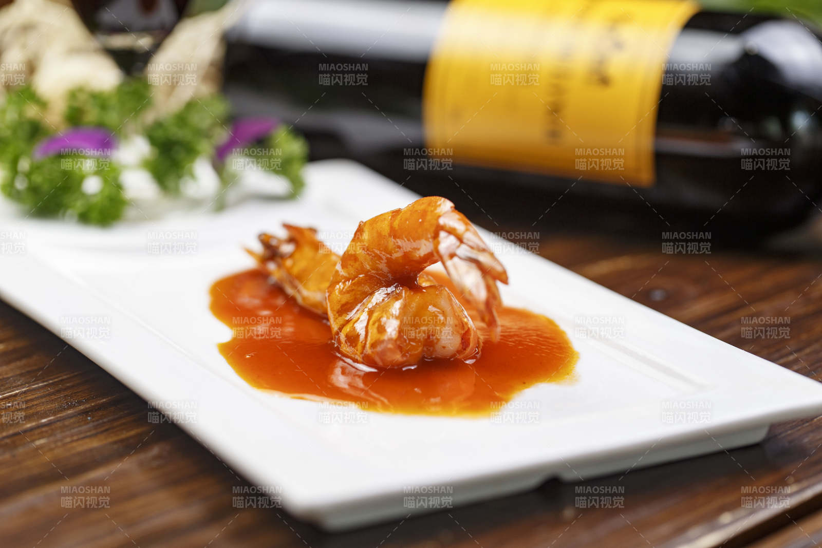 浇汁阿根廷红虾图片