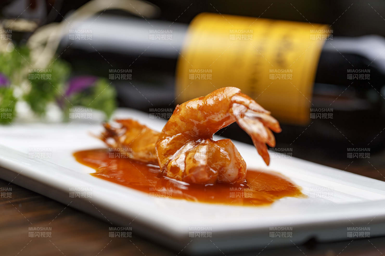 浇汁阿根廷红虾图片