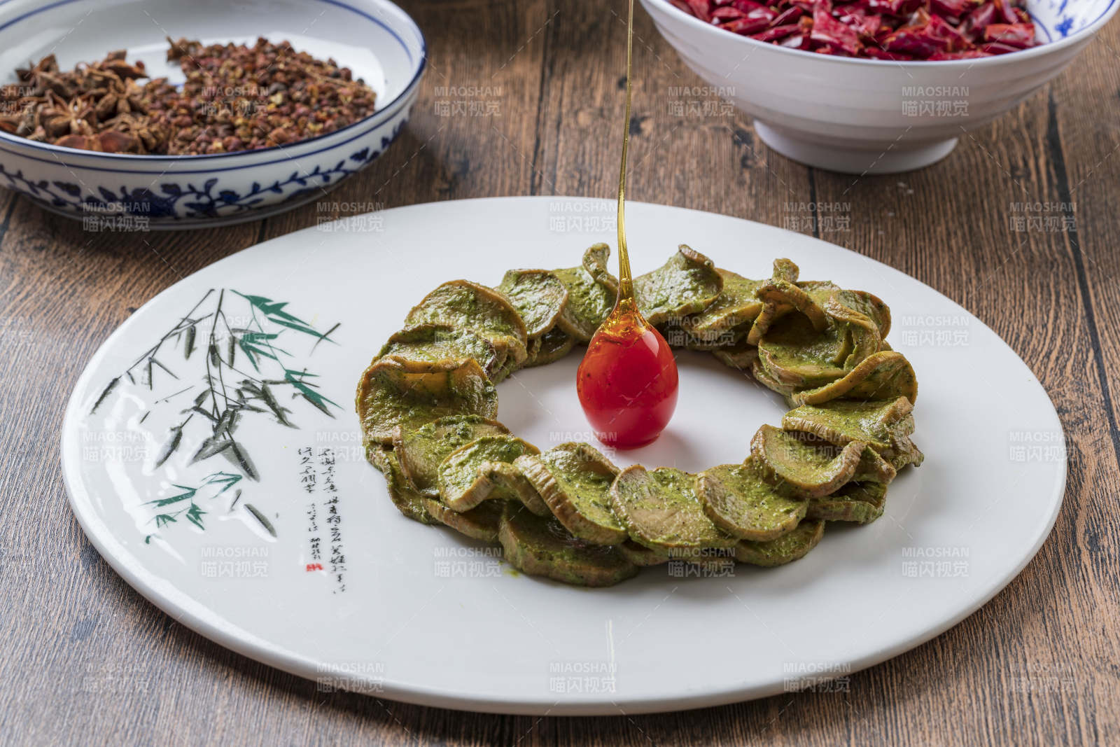 抹茶杏鲍菇片图片