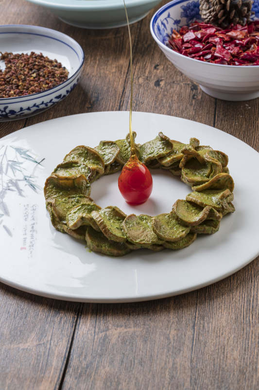 抹茶杏鲍菇片图片