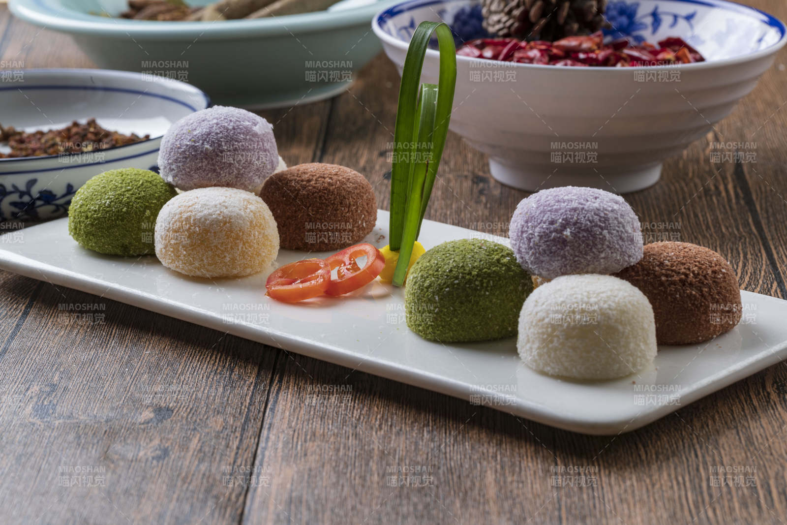 三色大福雪媚娘图片