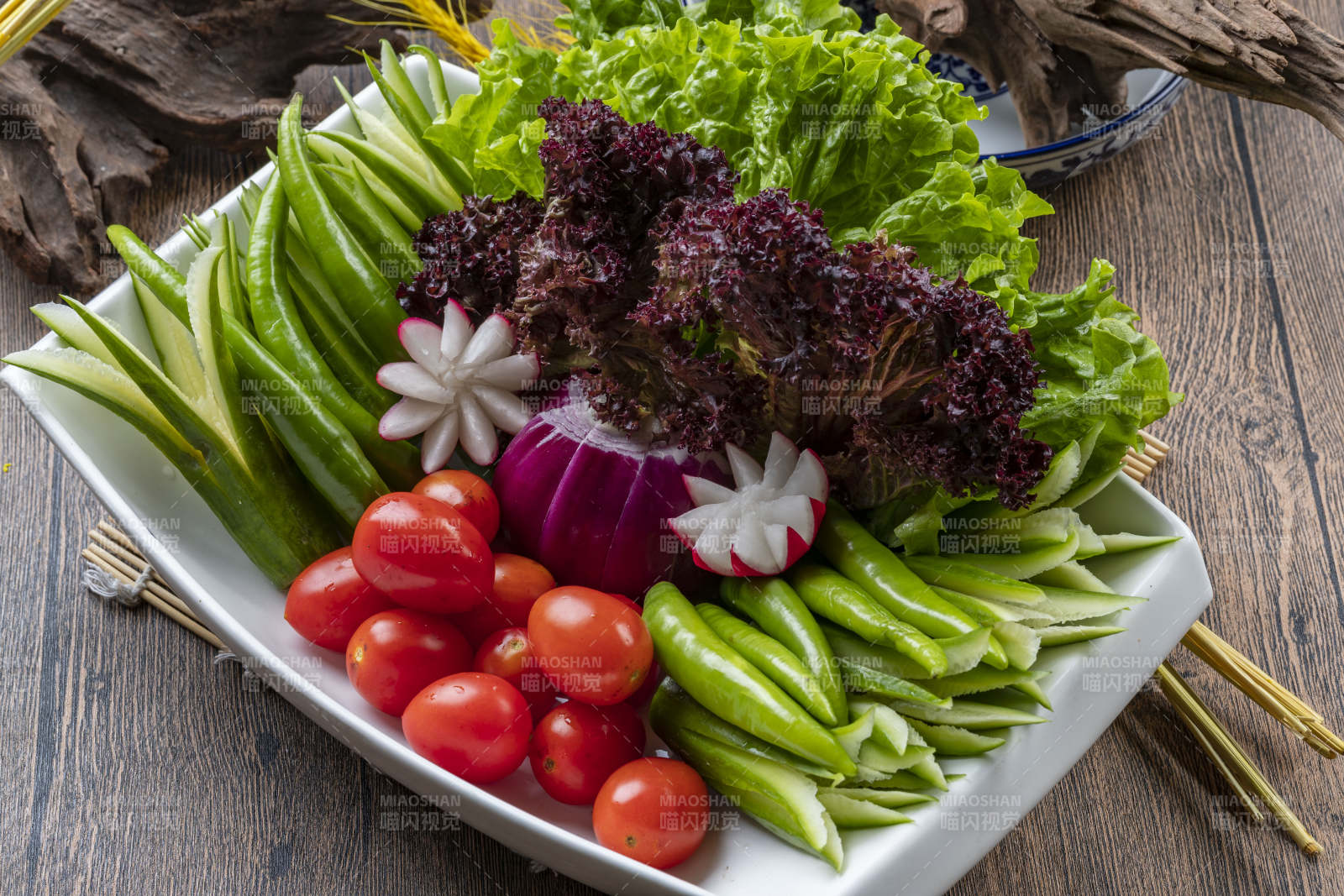 新鲜时蔬拼盘图片