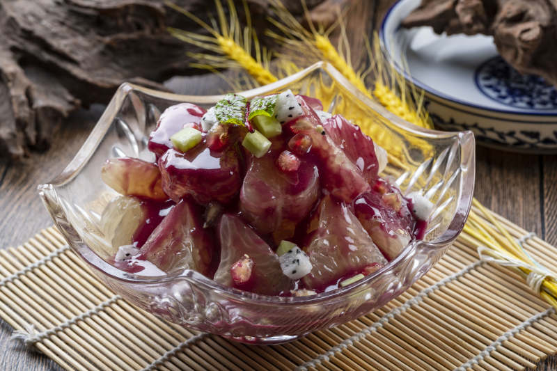 蜂蜜蓝莓酱西柚肉图片