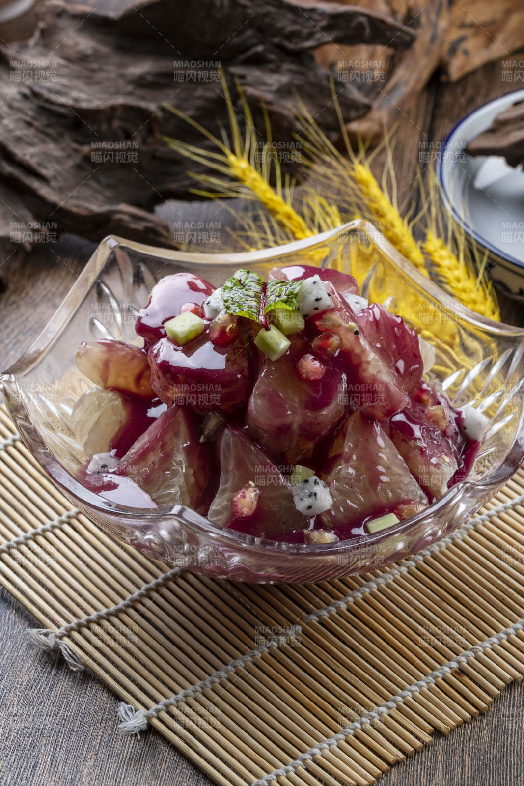 蜂蜜蓝莓酱西柚肉图片