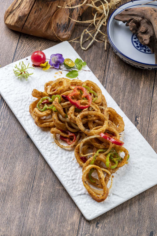 香酥鱿鱼圈图片