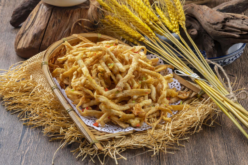 干炸海鲜菇图片