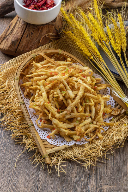 干炸海鲜菇图片