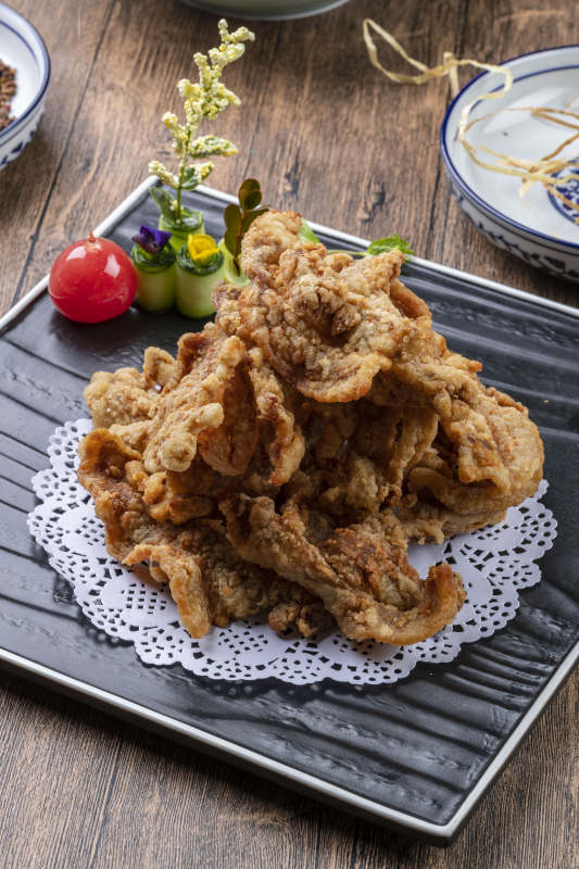 椒盐香酥猪油渣图片