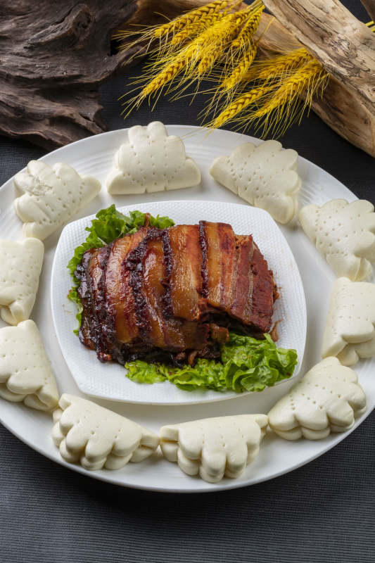 酱扣肉夹馍图片