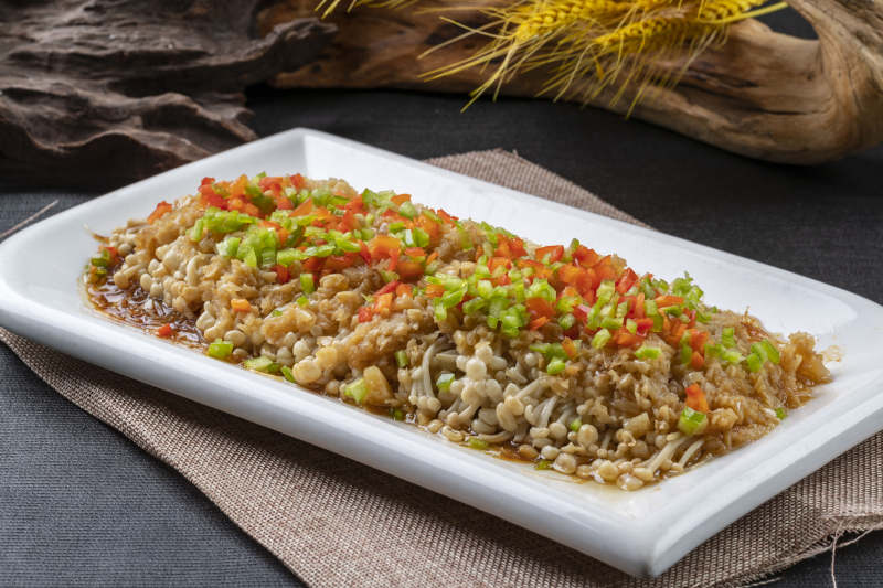 香蒸蒜蓉粉丝金针菇图片