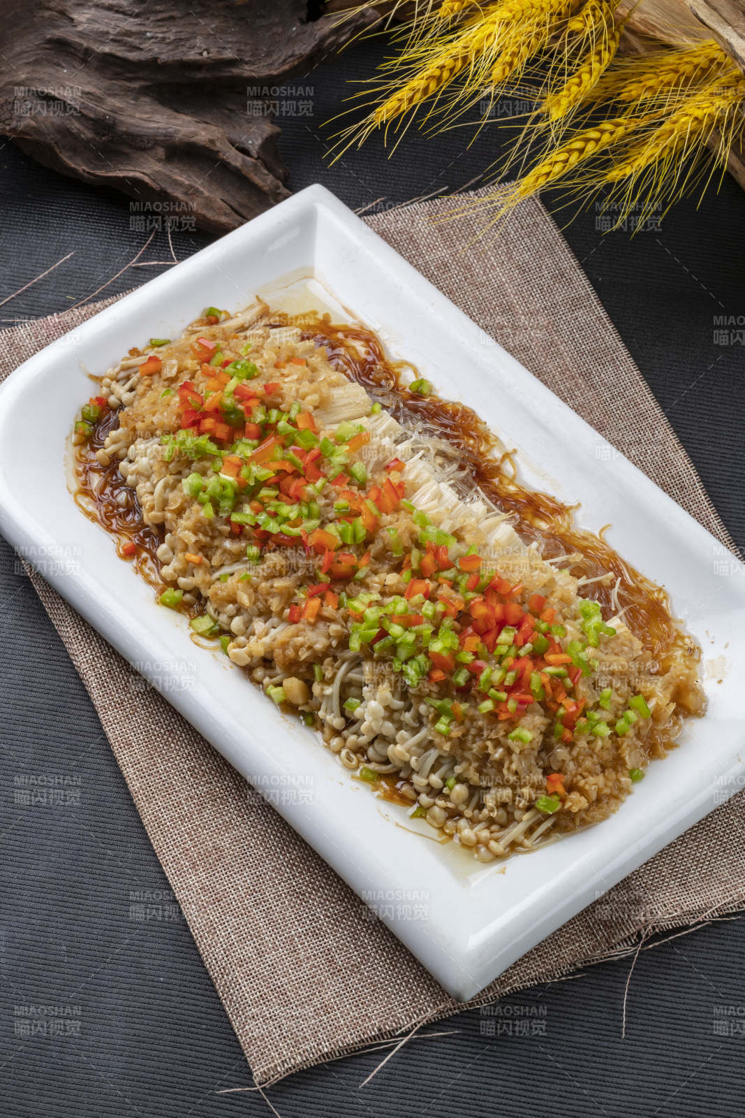 香蒸蒜蓉粉丝金针菇图片