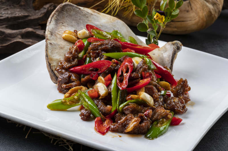 湘味双椒辣炒贴骨肉图片