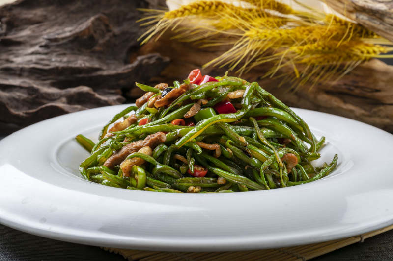 湘味肉丝小炒豆角丝图片