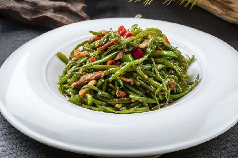 湘味肉丝小炒豆角丝图片