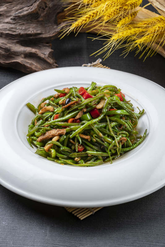 湘味肉丝小炒豆角丝图片