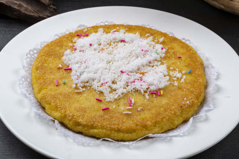 粗粮白糖黄面拿糕图片