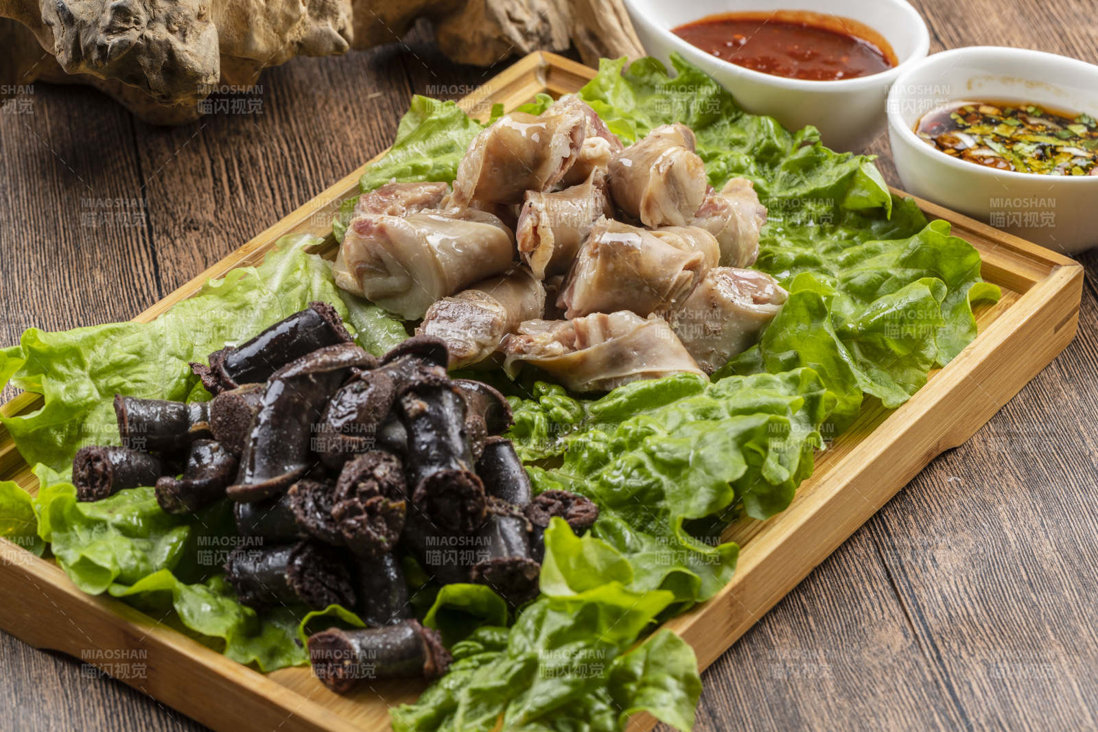 蘸汁蒜香双拼肠肥羊蒜肠灌羊血肠图片