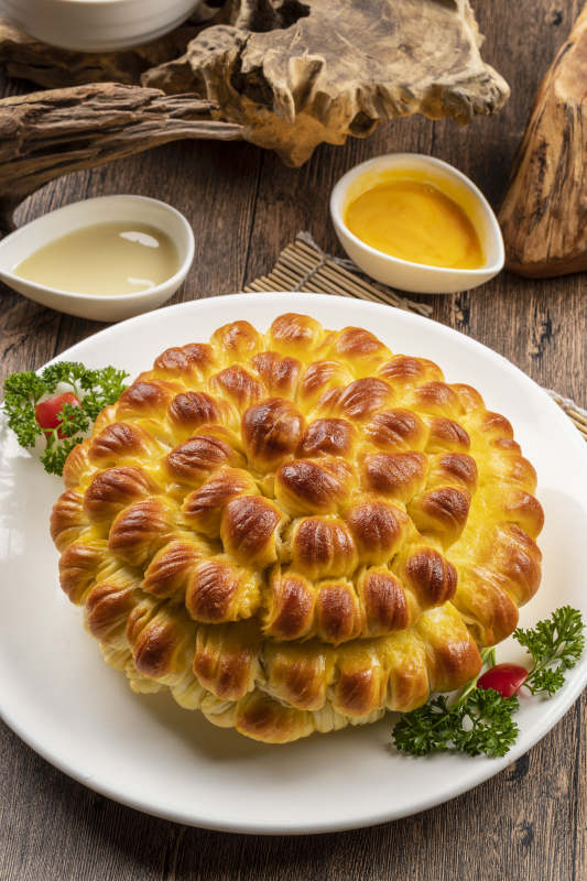 花开富贵烤花卷图片