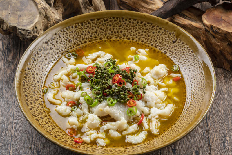 酸汤藤椒水煮鱼图片