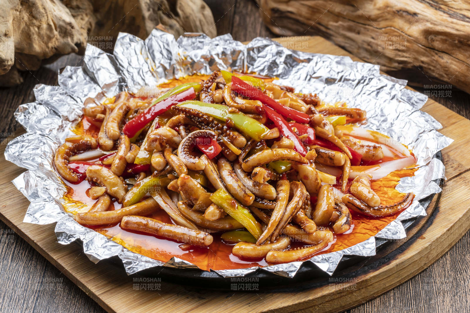 锡纸铁板鱿鱼须图片