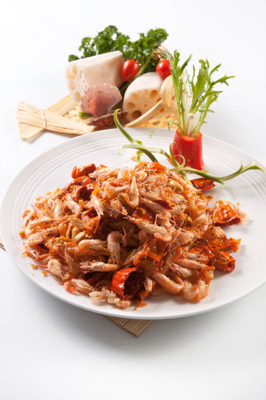 干炸辣椒小河虾图片