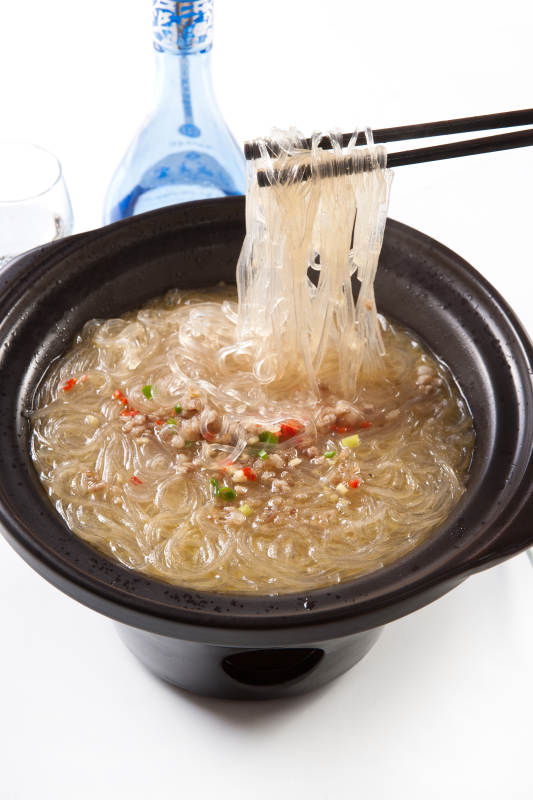 砂锅肉沫水晶粉图片