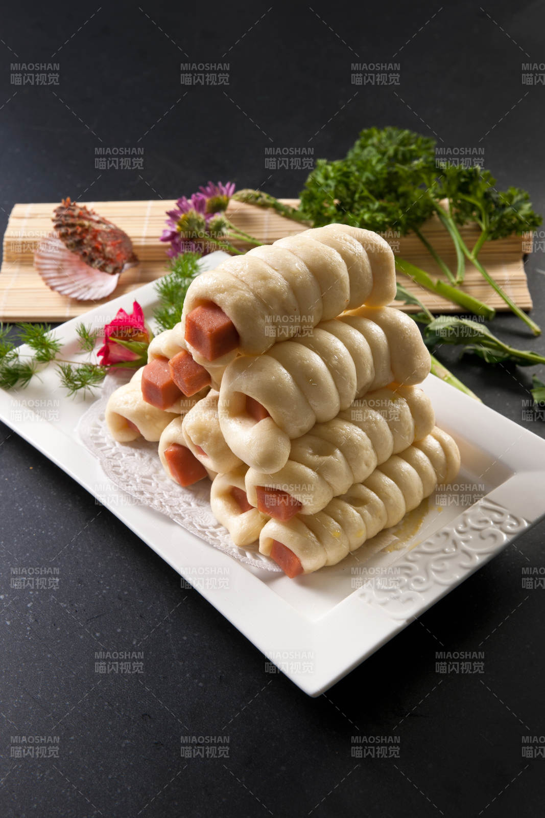 山西风味花馍火腿面卷图片