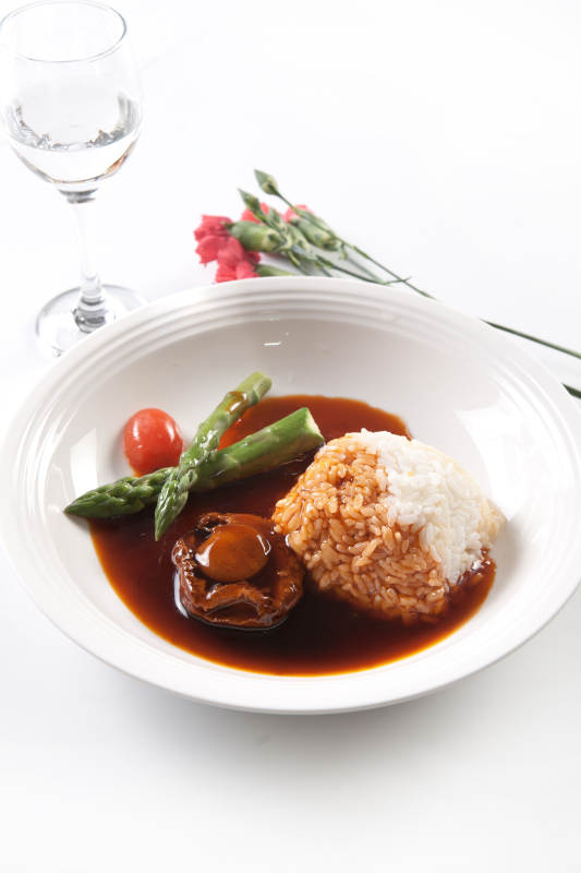 芦笋鲍鱼鲍汁捞饭图片
