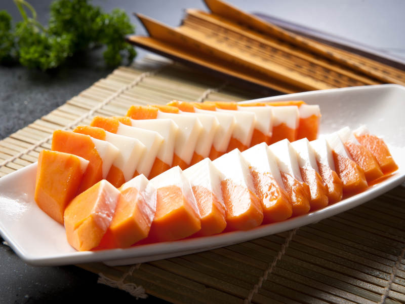 美味木瓜蛋白图片