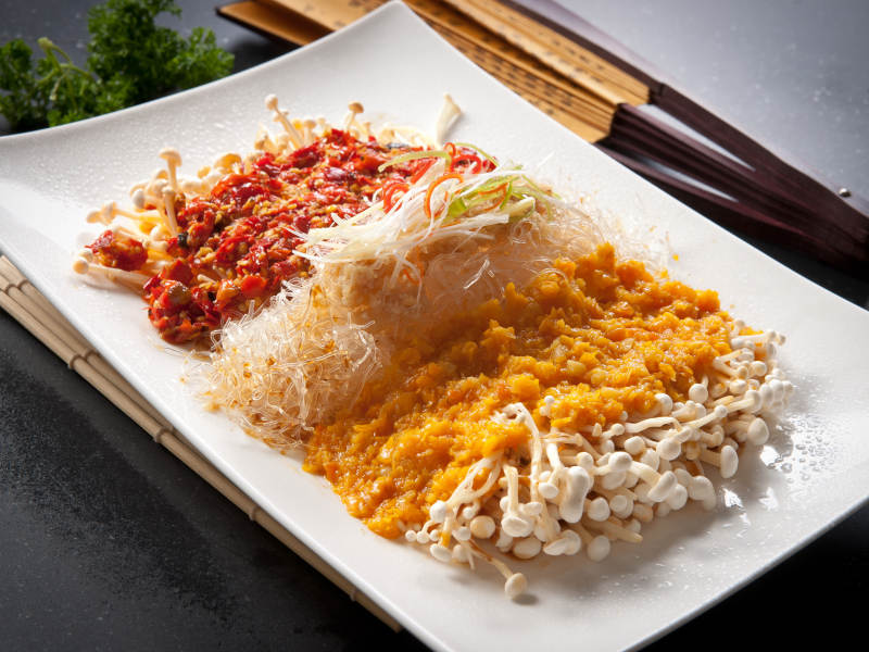 香蒸双椒粉丝金针菇图片