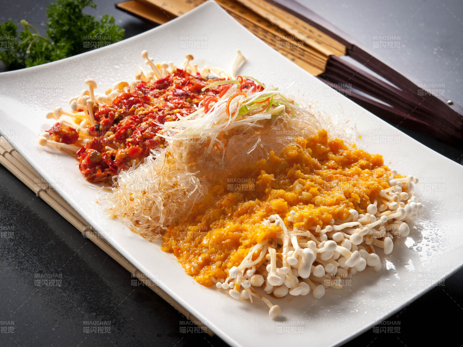 香蒸双椒粉丝金针菇图片