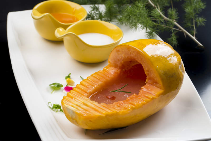 夏威夷木瓜炖雪蛤图片