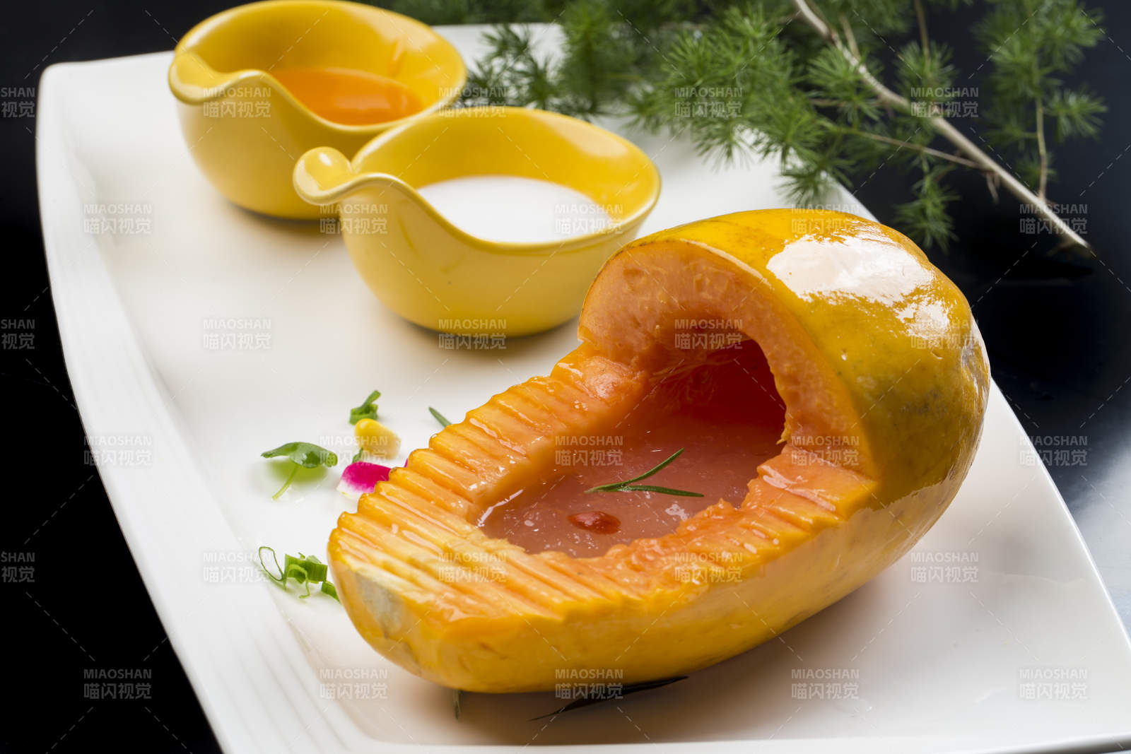 夏威夷木瓜炖雪蛤图片