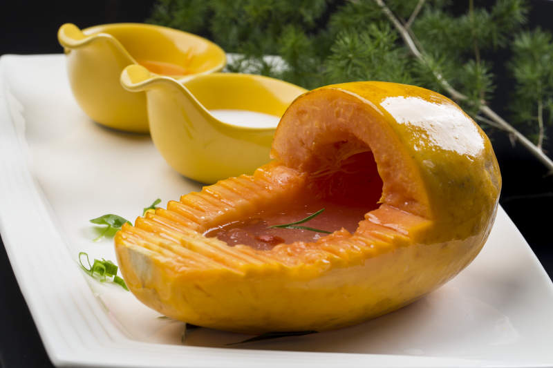 夏威夷木瓜炖雪蛤图片