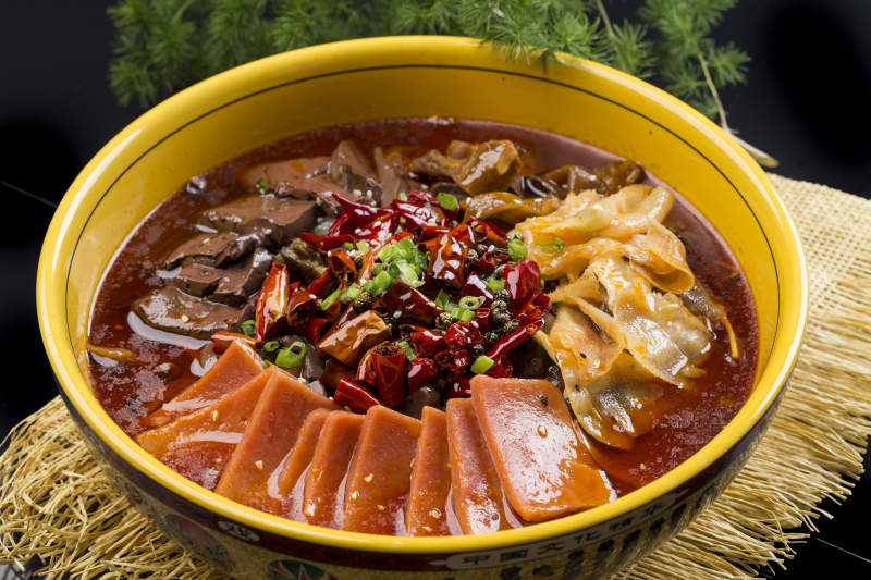 红油麻辣毛血旺图片