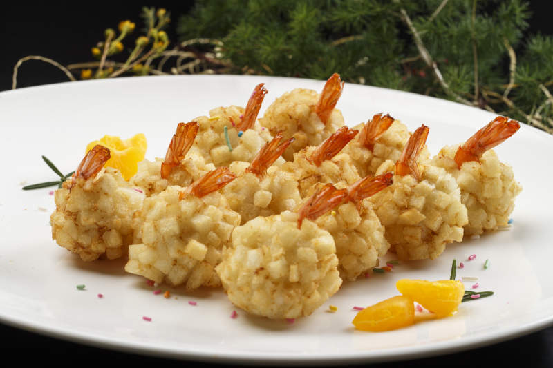 黄金炸虾球图片