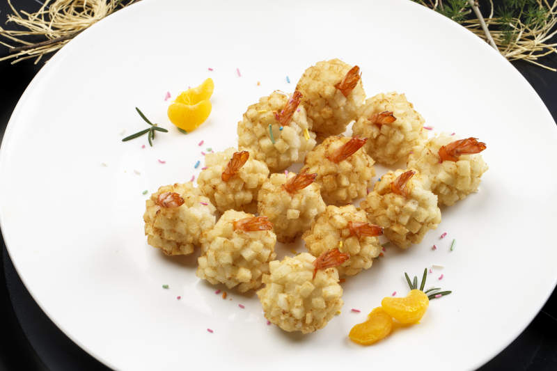 黄金炸虾球图片