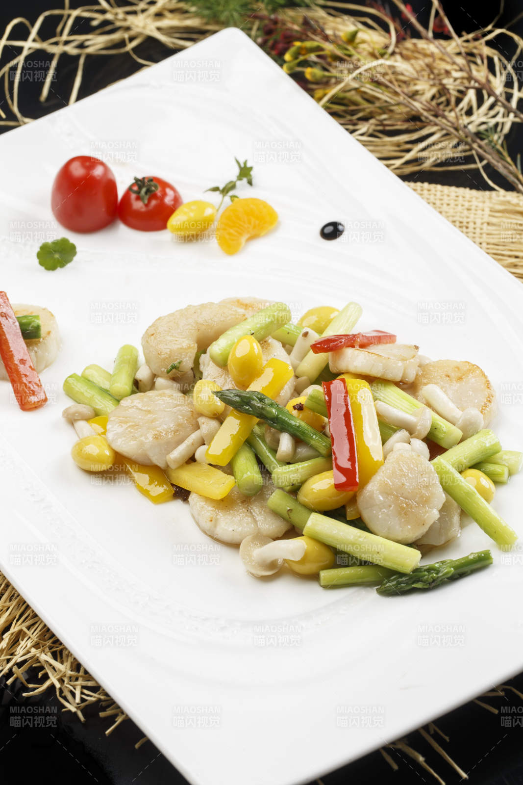 遍野芝兰煎澳带蒜薹鸡枞菌带子图片