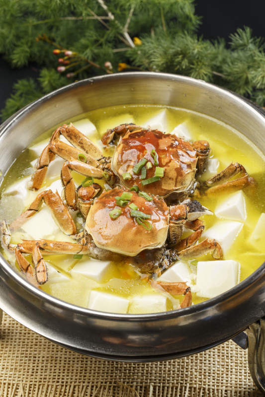 蟹黄豆腐大闸蟹图片