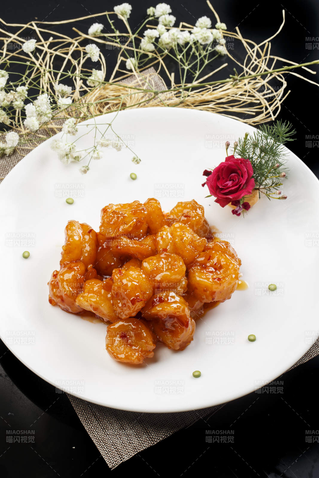 川味宫保大虾球图片