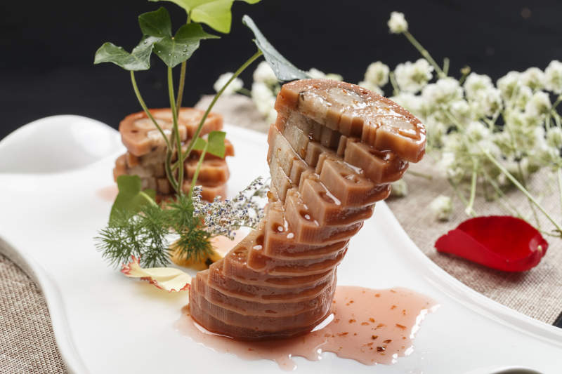 蜂蜜桂花蜜黄米藕图片