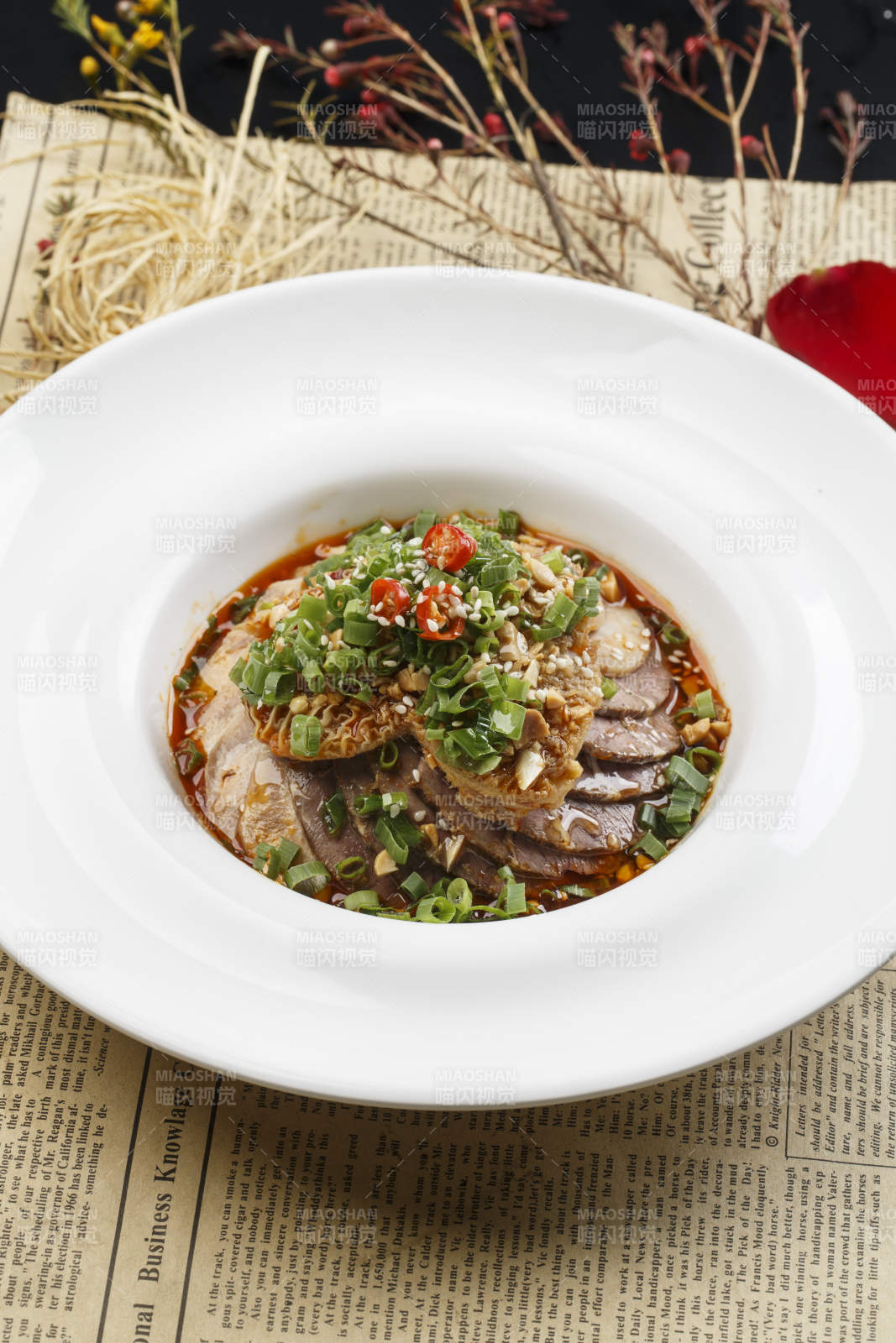 香辣卤味牛肉金钱肚图片