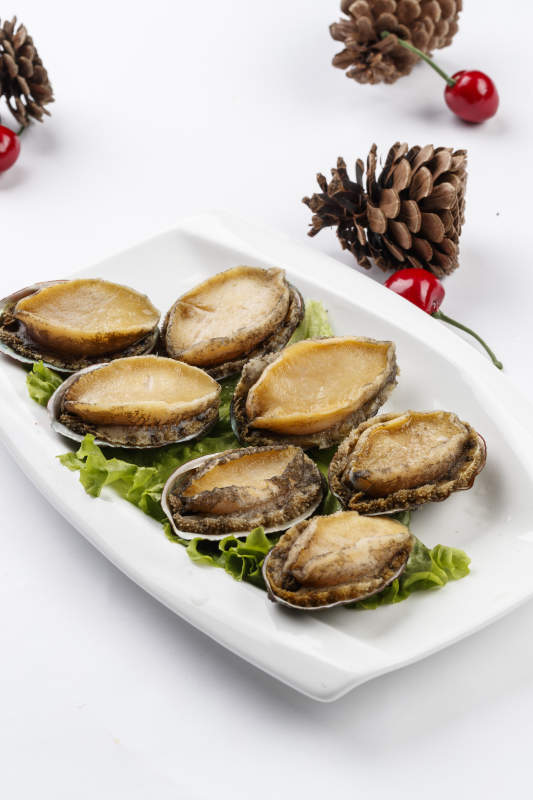 高档火锅料理食材涮鲍鱼图片