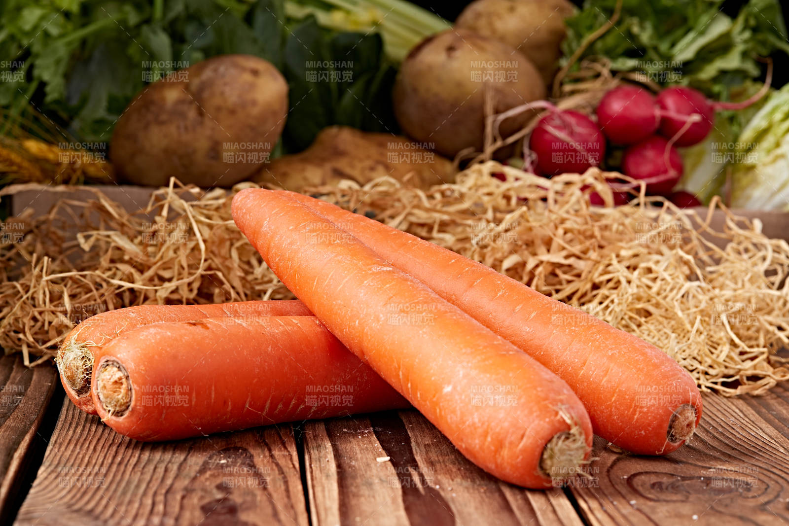 新鲜采摘有机蔬菜胡萝卜图片