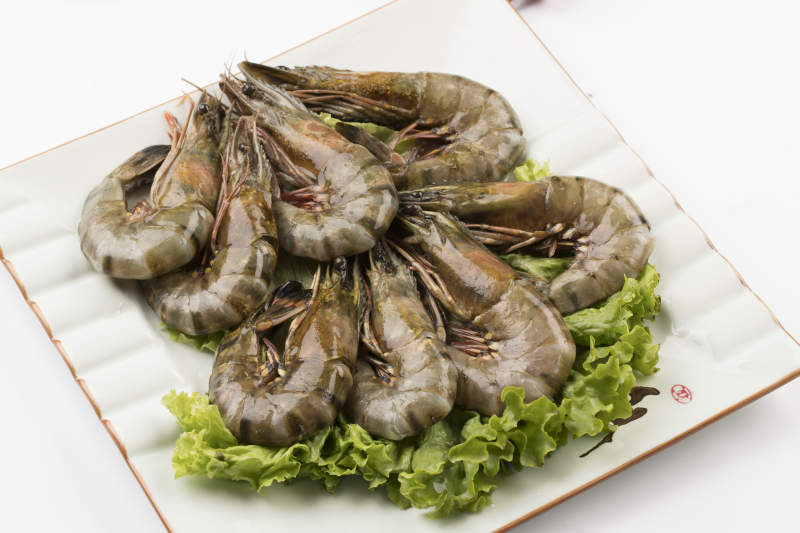 高档火锅料理食材泰国虎虾图片