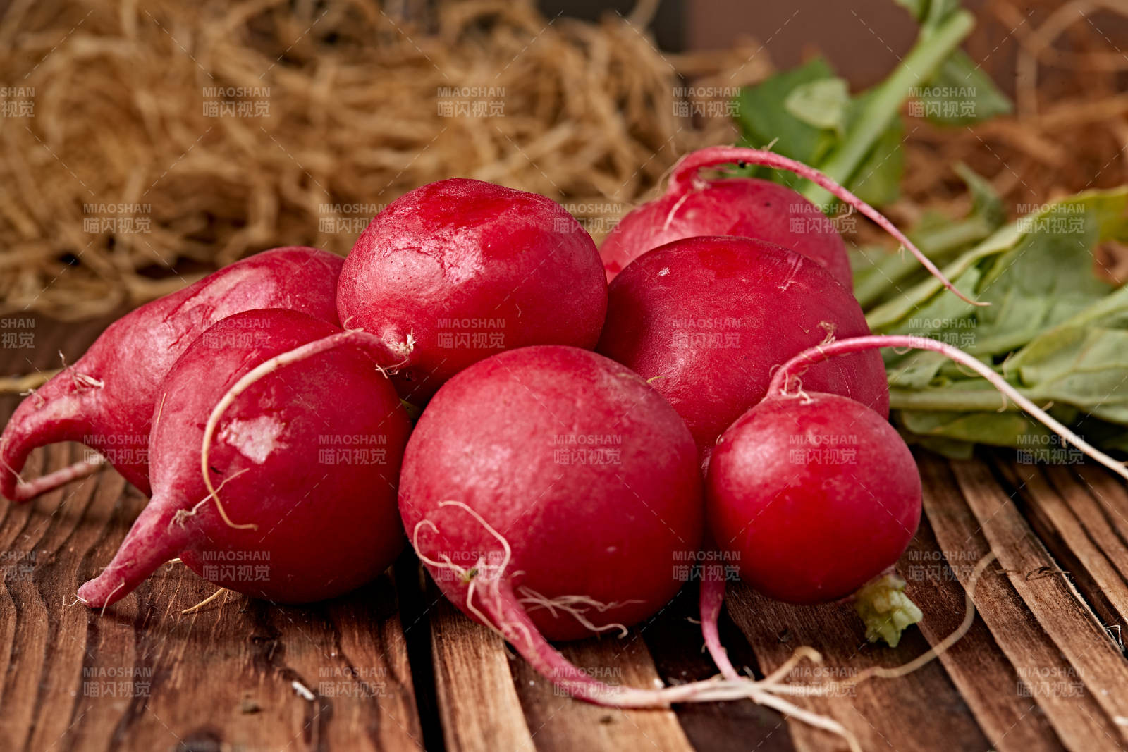 新鲜采摘有机蔬菜樱桃水萝卜图片