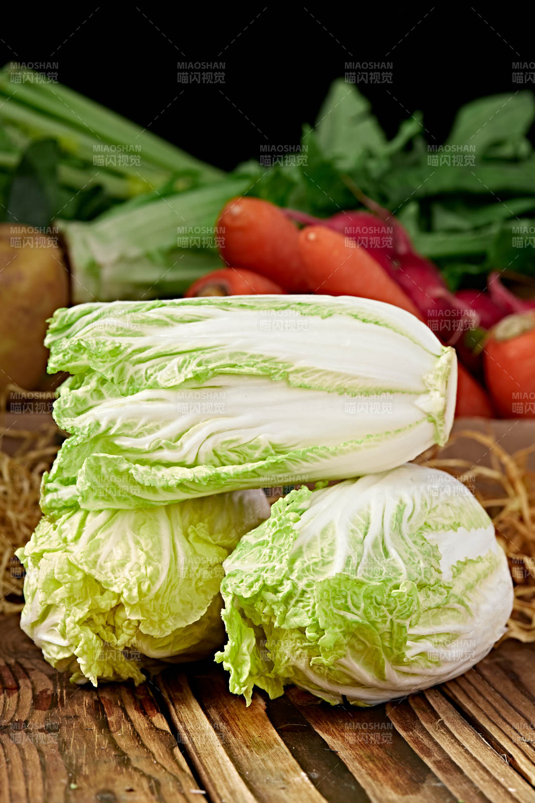 新鲜采摘有机蔬菜娃娃菜图片