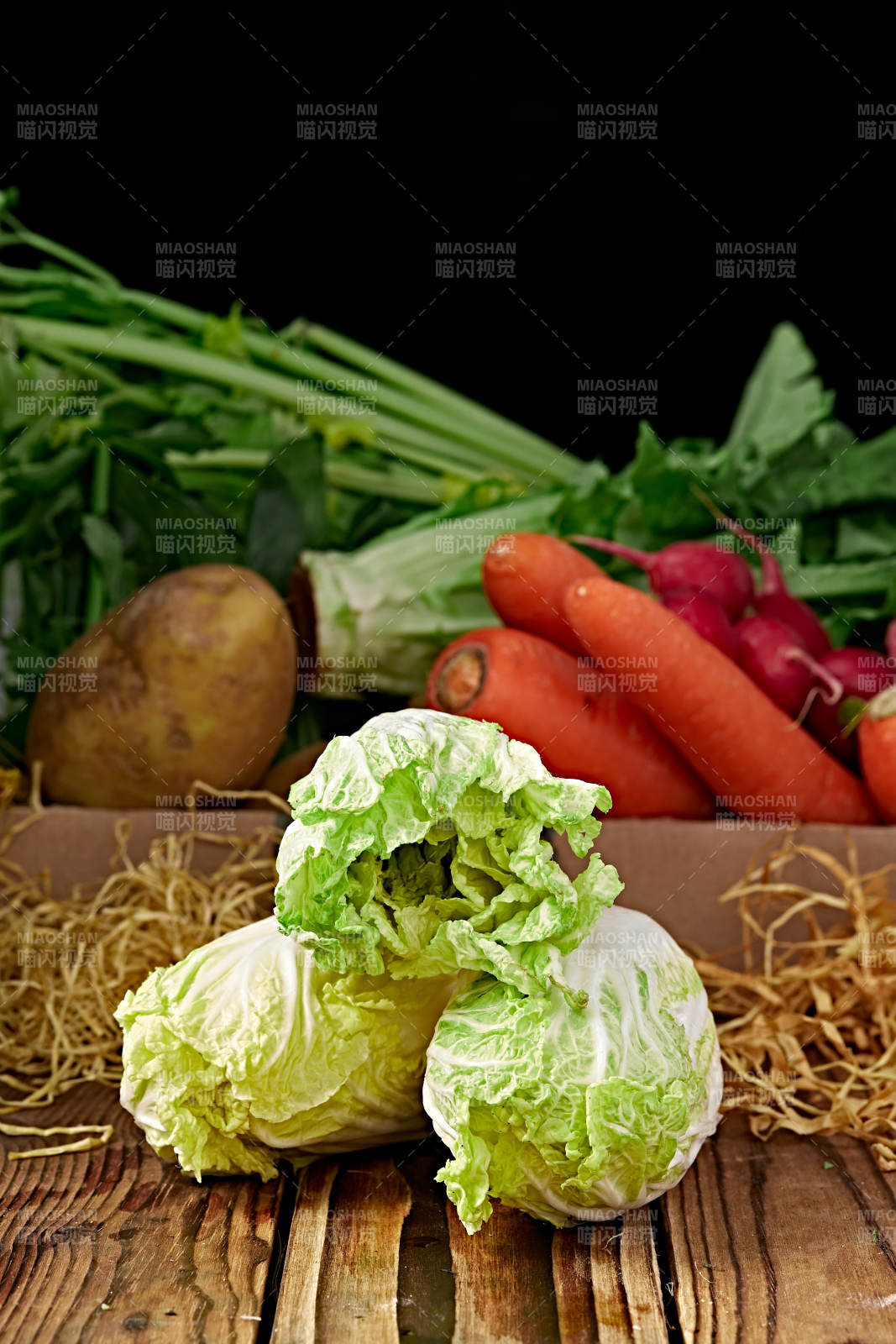 新鲜采摘有机蔬菜娃娃菜图片