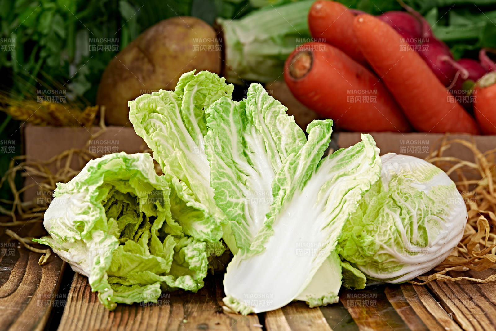 新鲜采摘有机蔬菜娃娃菜图片